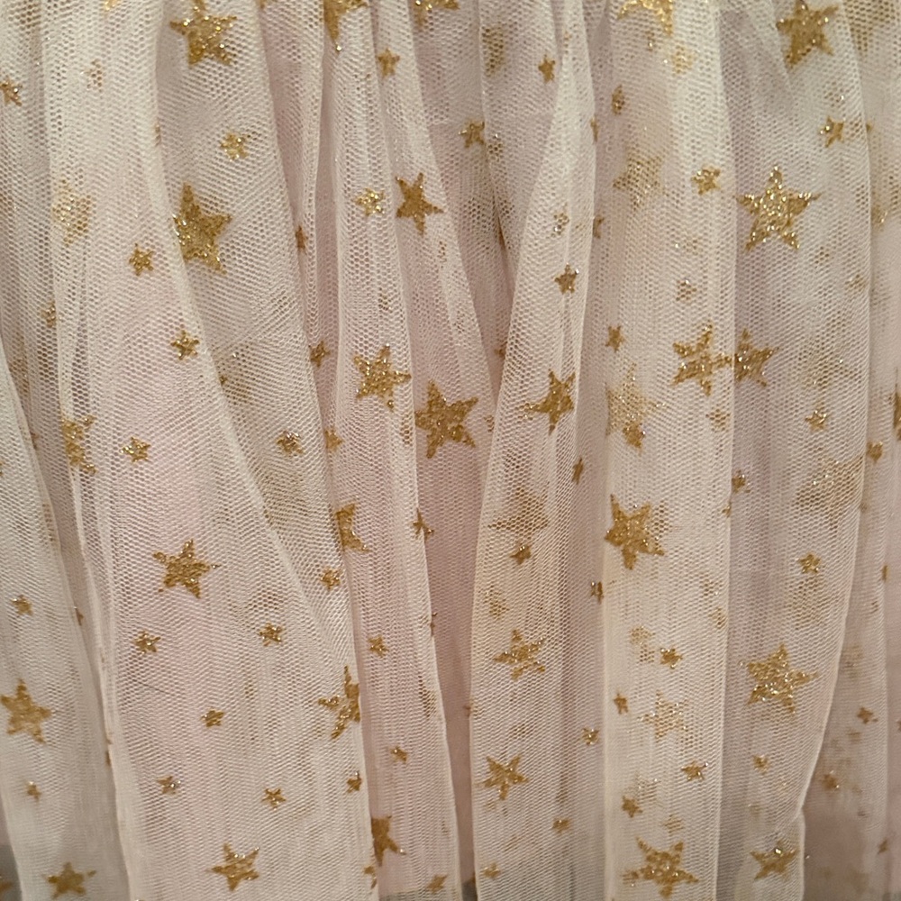 Mud Pie Pink Santa Dress with Gold Stars - Picture 3 of 4